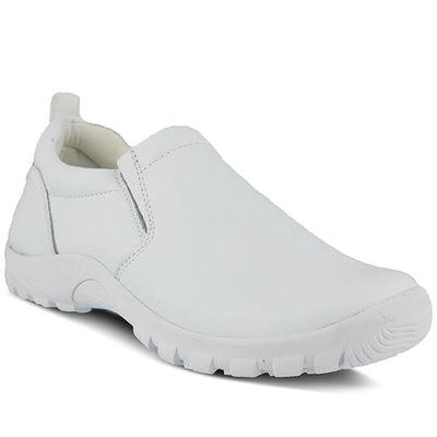 Spring Step Men's Beckham Uniform Dress Shoe, White, 8-8.5