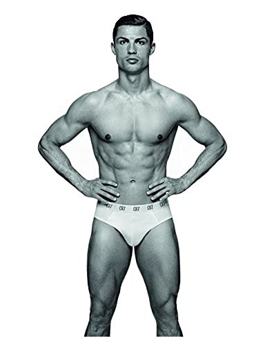 CRISTIANO RONALDO CR7 Men's 3-Pack Cotton Briefs - Black/Grey/White - XL