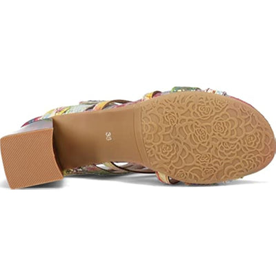 Spring Step L'Artiste Women's Tazlinate Slide Sandal Blue Multi EU 38 / US 7.5-8