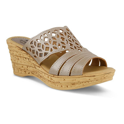 Spring Step Women's Vino Wedge Sandal, Soft Gold, 40 EU/9 M US