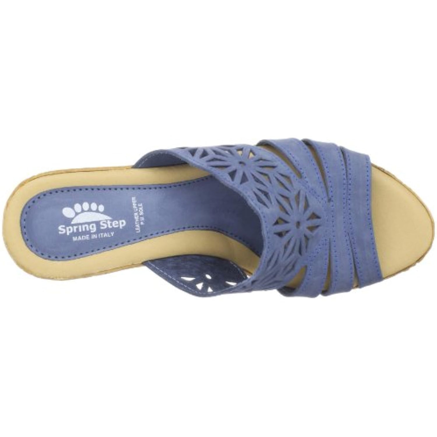 Spring Step Women's Dora Wedge Slide Sandal, Blue, 35 EU/5 M US