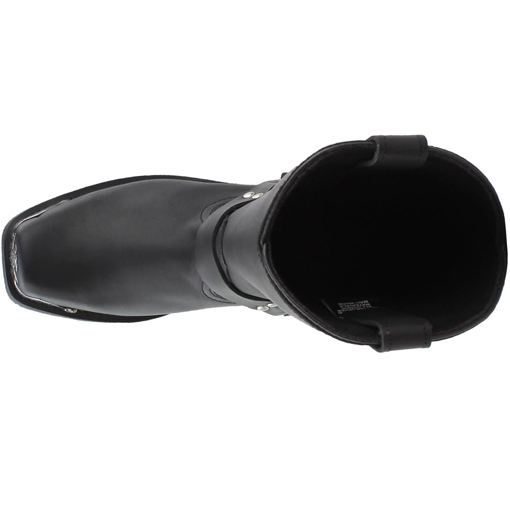 Dan Post Mens Chopper Pull On Square Toe Motorcycle Casual Boots Mid Calf - Black - Size 11.5 2E_M