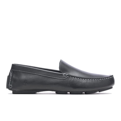 Hush Puppies Men's Monaco II Driving Style Loafer, Black Leather, 7