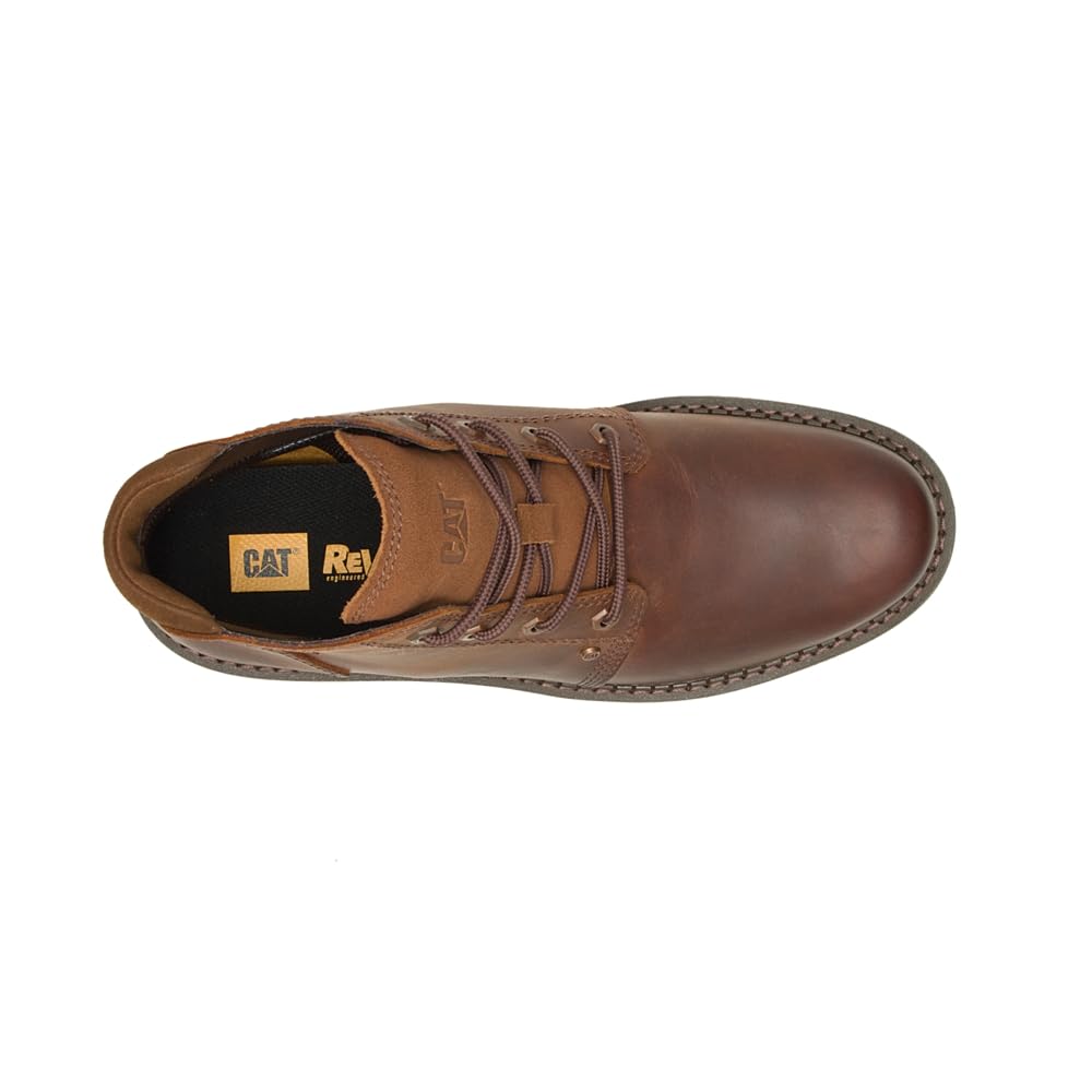 Cat Footwear Men's Covert Mid Waterproof Fashion Boot, Leather Brown, 6