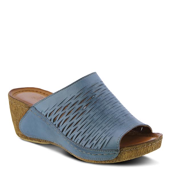 Spring Step Women's CUNACENA Slipper, Blue, 6.5-7