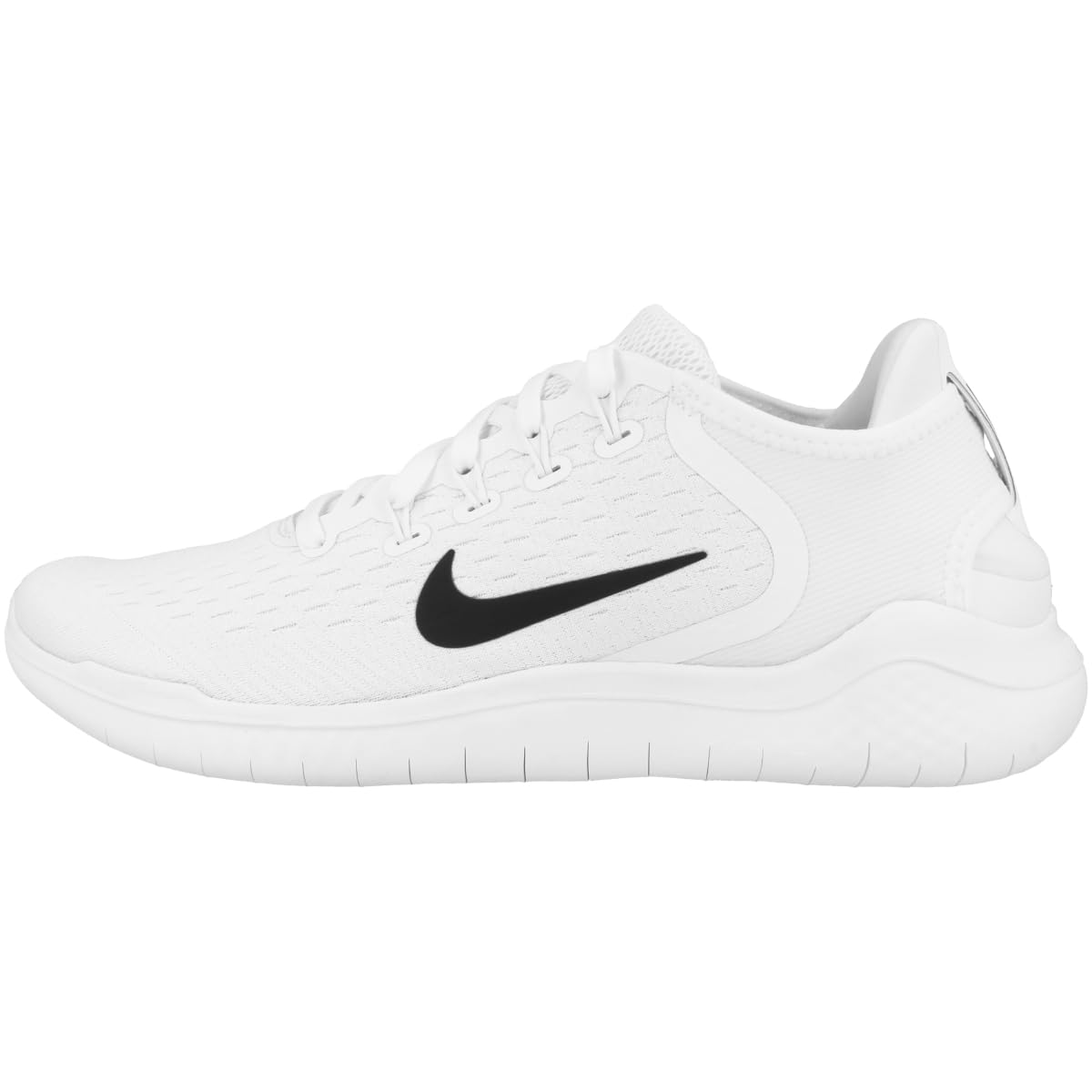Nike Mens Free Rn 2018 Running Shoe, White/White, 9