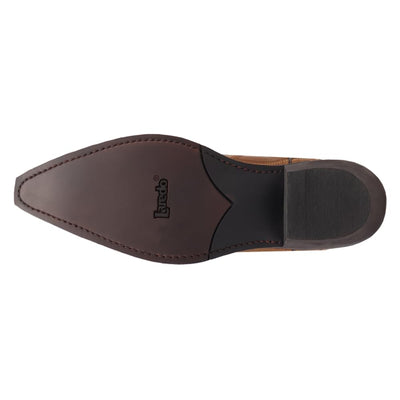 Laredo Mens Silverdale Embroidered Snip Toe Pull On Casual Boots Mid Calf - Brown - Size 12 D