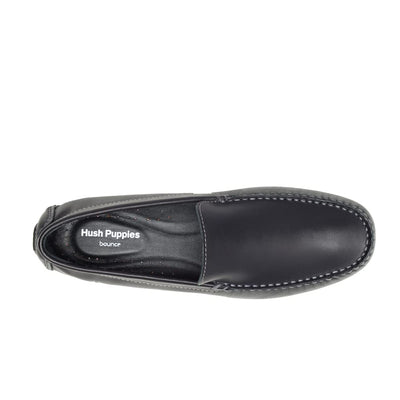 Hush Puppies Men's Monaco II Driving Style Loafer, Black Leather, 7