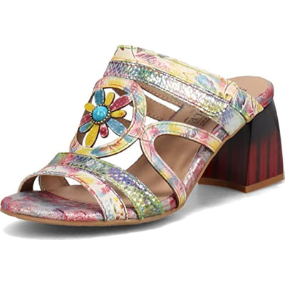 Spring Step L'Artiste Women's Tazlinate Slide Sandal Blue Multi EU 38 / US 7.5-8