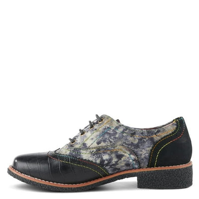 Spring Step L'Artiste Women's Muggiasti-Viv Leather Oxford Shoe Black Multi EU 36 / US 5.5-6