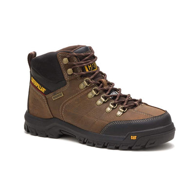Cat Footwear Men's Threshold Waterproof Steel Toe Work Boot, Real Brown, 10 Wide
