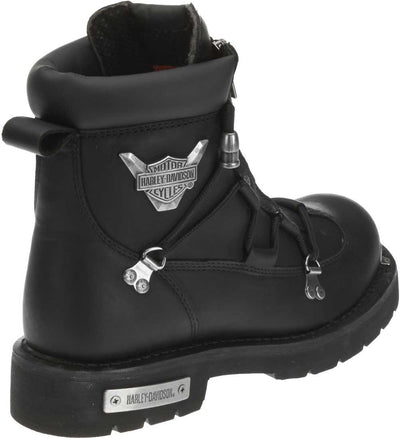 Harley-Davidson Men's Brake Light Leather Motorcycle Casual Boot, Black/Black, 8.5