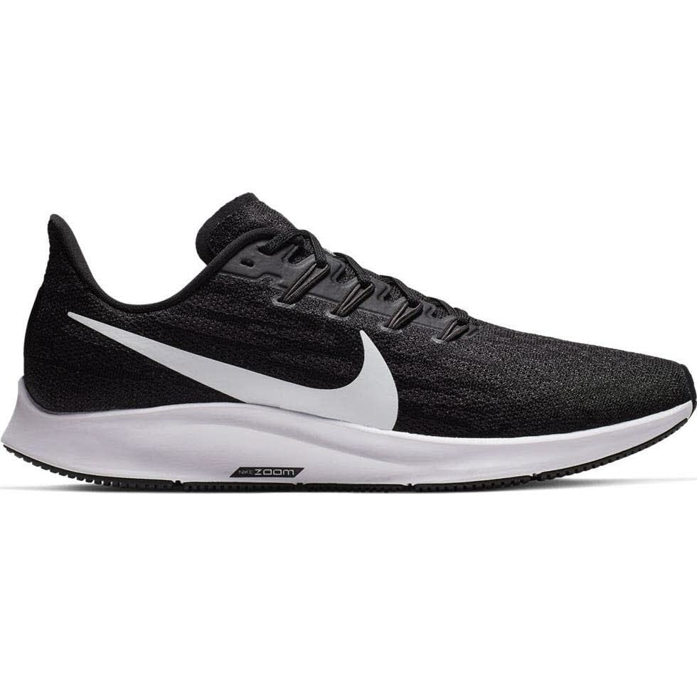 Nike Men's Air Zoom Pegasus 36 Running Shoes (Black/White-Thunder Grey, 10.5)