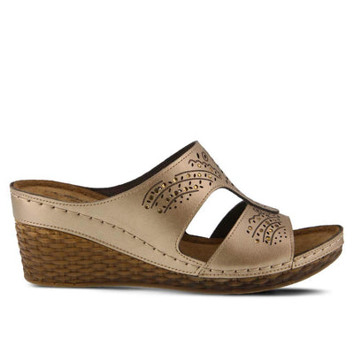 Flexus Mindela Sandals Bronze 38 Euro (Women US 7.