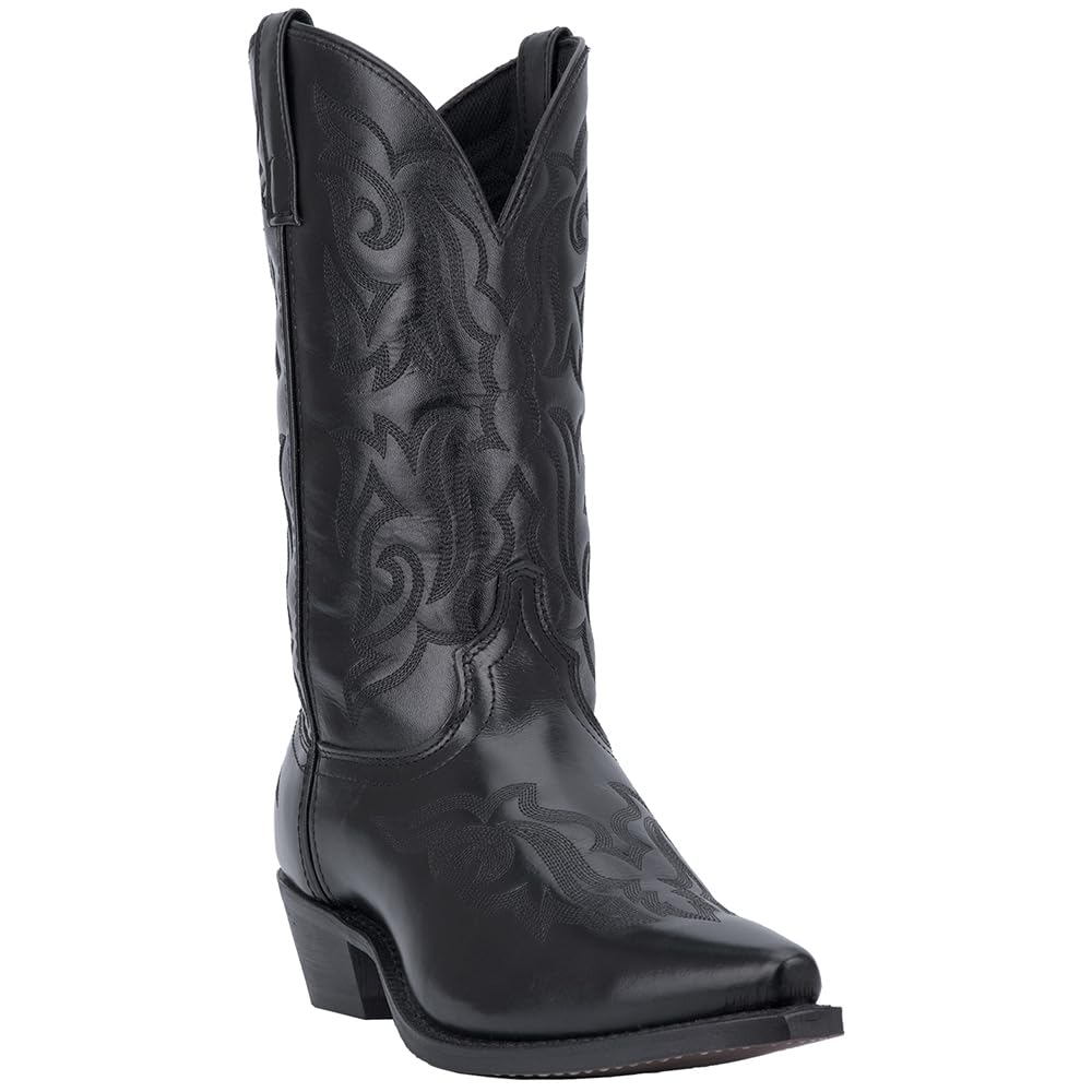 Laredo Mens Hawk Embroidered Snip Toe Casual Boots Mid Calf - Black - Size 10 3E