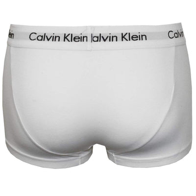 Calvin Klein 3-Pack Cotton Stretch Low Rise Men's Boxer Trunks, White Small