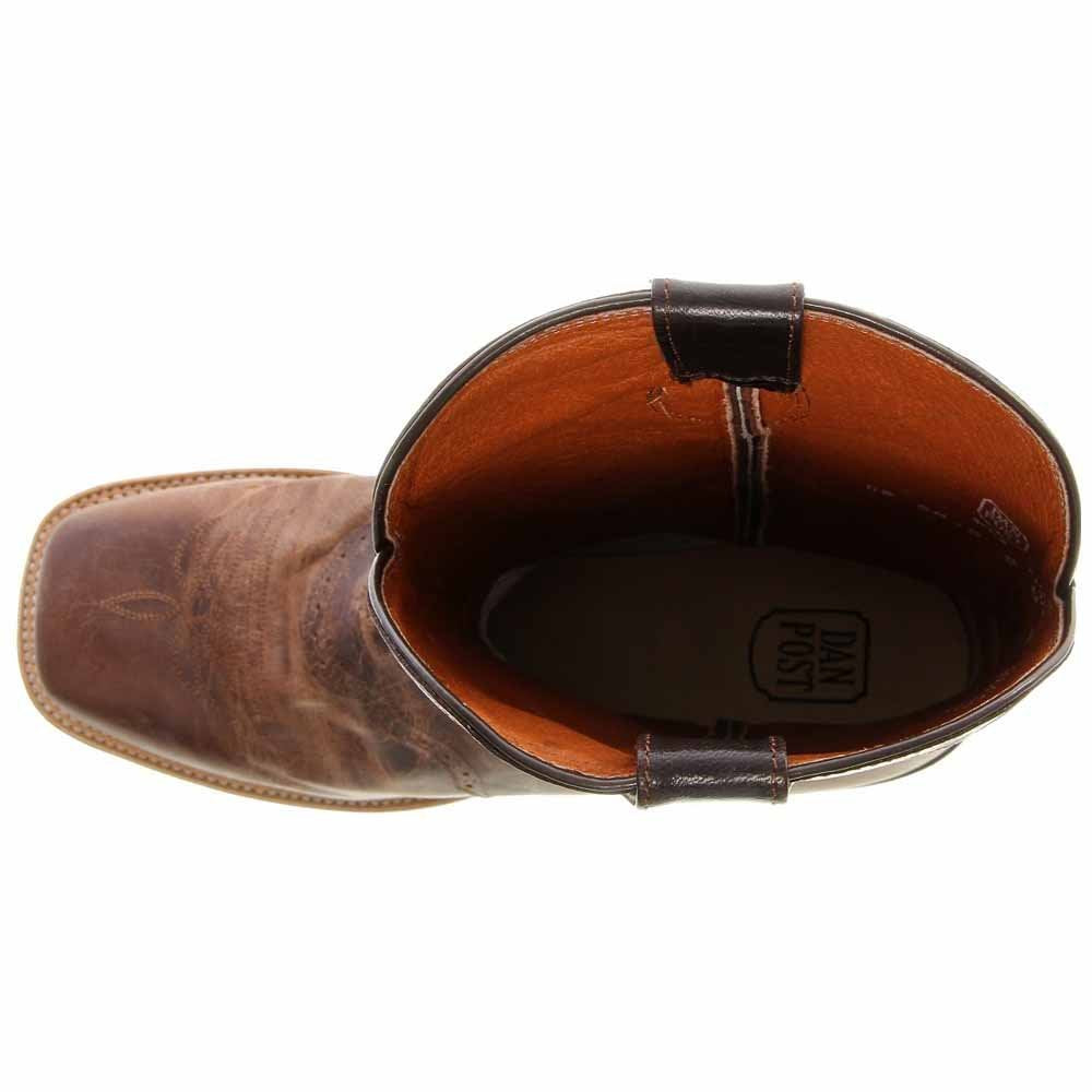 Dan Post Mens Franklin Embroidered Square Toe Dress Boots Mid Calf - Brown - Size 14 D