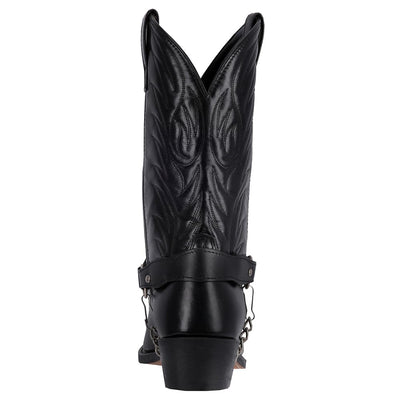 Laredo Men's Concho Harness Western Boot Snip Toe Black 8 EE