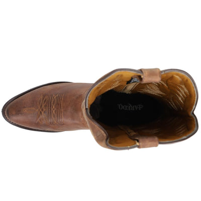 Laredo Dan Post Tan Birchwood R Toe Mens Western Boots 68452, Tan, 9D