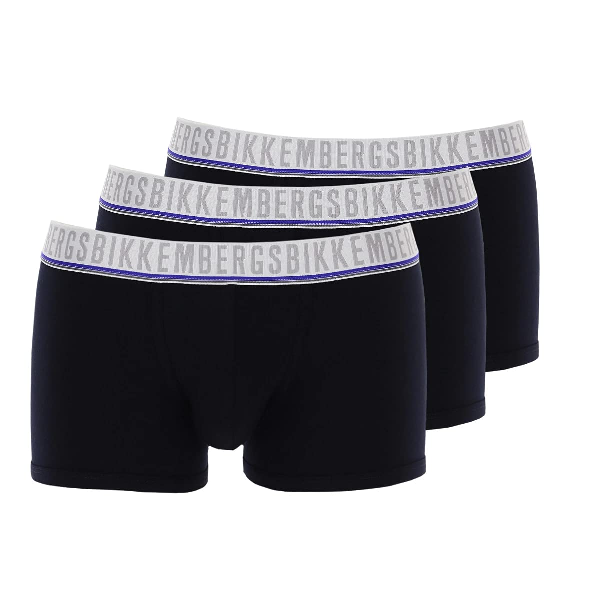 Bikkembergs Pack 3 Trunks Boxer Man tripack Item B41318L1F, 1100 Bianco - White, Medium