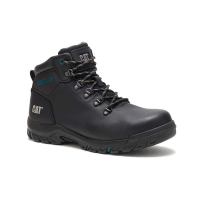 Cat Footwear Women's Mae Waterproof Steel Toe Work Boot, Black, 5