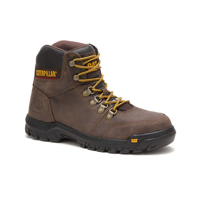 Cat Footwear Men's Outline Steel Toe Work Boot, Seal Brown, 9.5