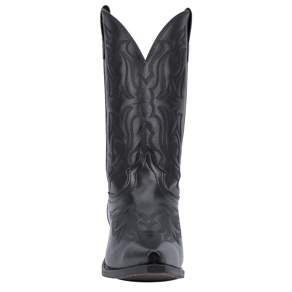 Laredo Mens Hawk Embroidered Snip Toe Casual Boots Mid Calf - Black - Size 10 3E