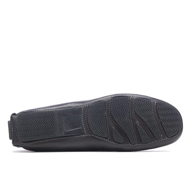 Hush Puppies Men's Monaco II Driving Style Loafer, Black Leather, 7