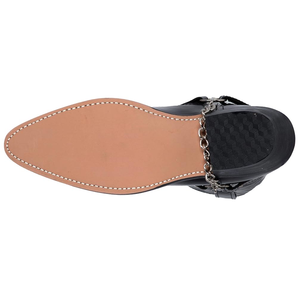 Laredo Men's Concho Harness Western Boot Snip Toe Black 8 EE