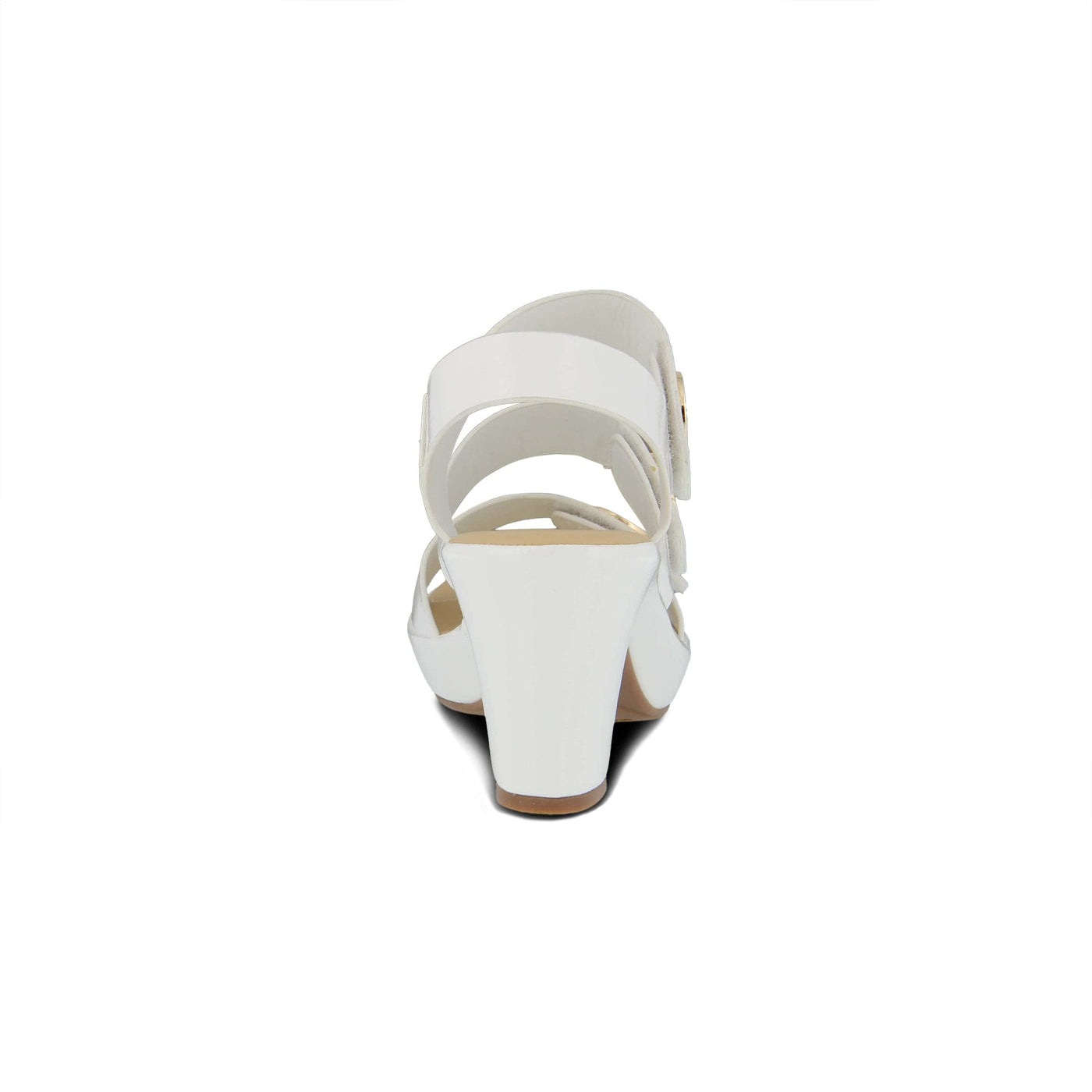 PATRIZIA Spring Step Triodee Sandals for Women - Ladies Casual Platform Sandal with Adjustable Straps- Slip-On Womens Sandals for Formal Event, Outdoor Party - White EU 36 M/US 5.5-6