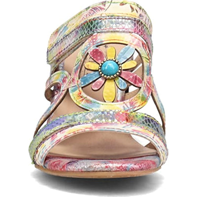 Spring Step L'Artiste Women's Tazlinate Slide Sandal Blue Multi EU 38 / US 7.5-8
