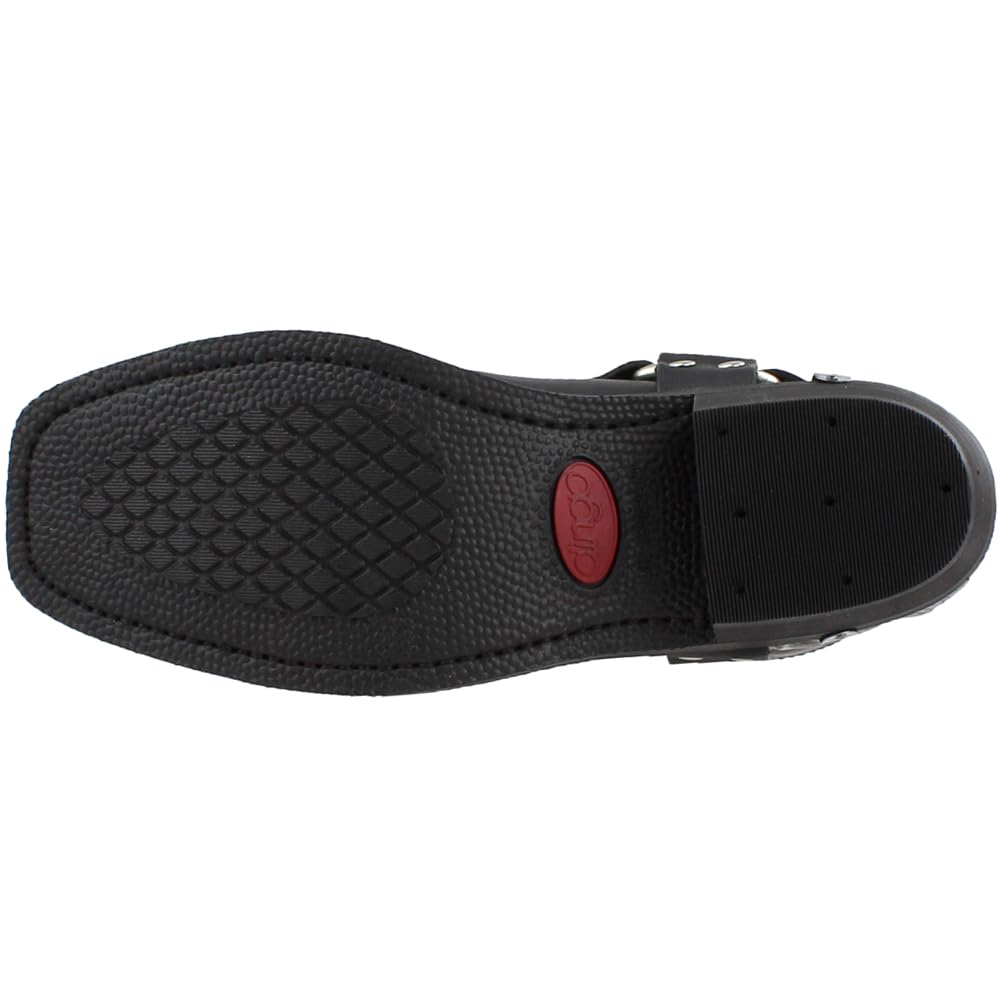 Dan Post Mens Chopper Pull On Square Toe Motorcycle Casual Boots Mid Calf - Black - Size 11.5 2E_M