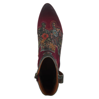 L'Artiste by Spring Step Women's Lady Luck Western Boot, Bordeaux Multi Suede, 9.5-10