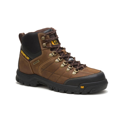 Cat Footwear Men's Threshold Waterproof Steel Toe Work Boot, Real Brown, 10 Wide