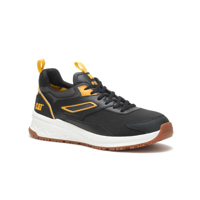 Caterpillar Streamline Runner Carbon Composite Toe Work Shoe Men Black/Cat Yellow