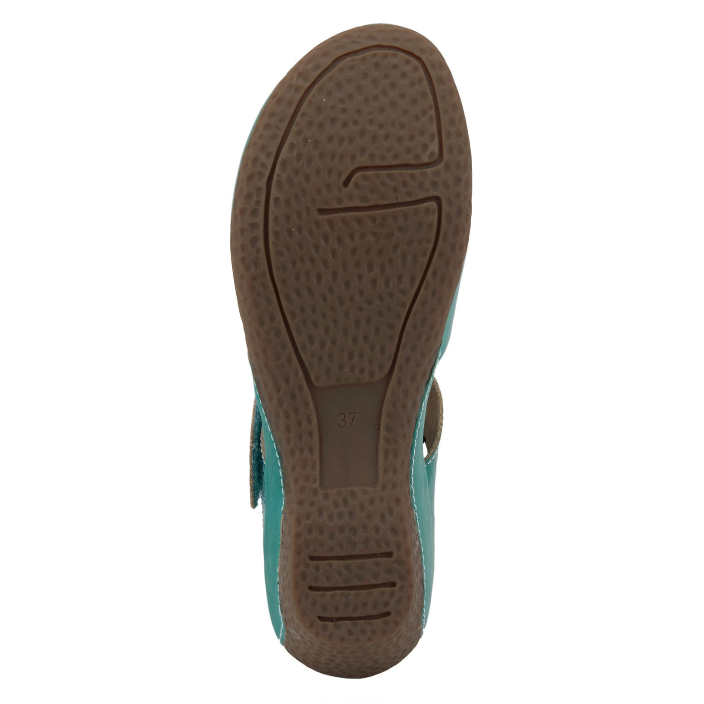 L�Artiste by Spring Step Women's Gloss Mary Jane Flat, Turquoise, 36 EU/5.5-6 M US
