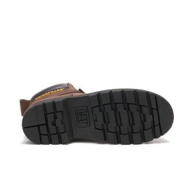 CAT Men's Second Shift Soft Toe Work Boot, Dark Brown, 7.5