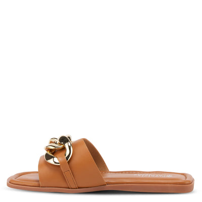 Patrizia Women's Barbee Slide Sandal, Camel, 5.5-6