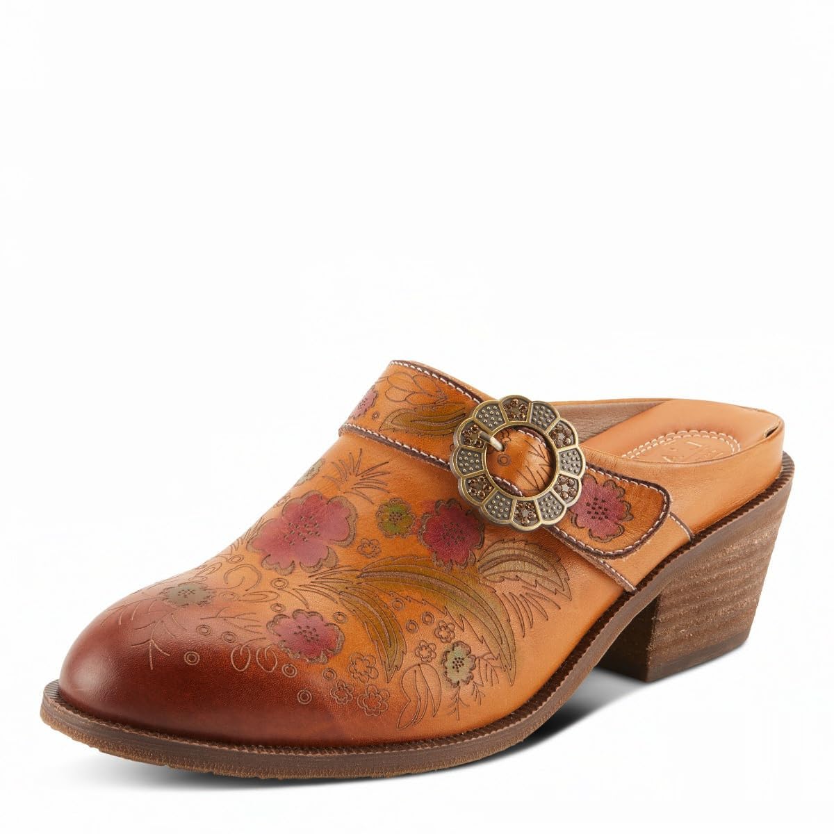 Spring Step L'Artiste Women's Zoozi Leather Mule Camel EU 37 / US 6.5-7