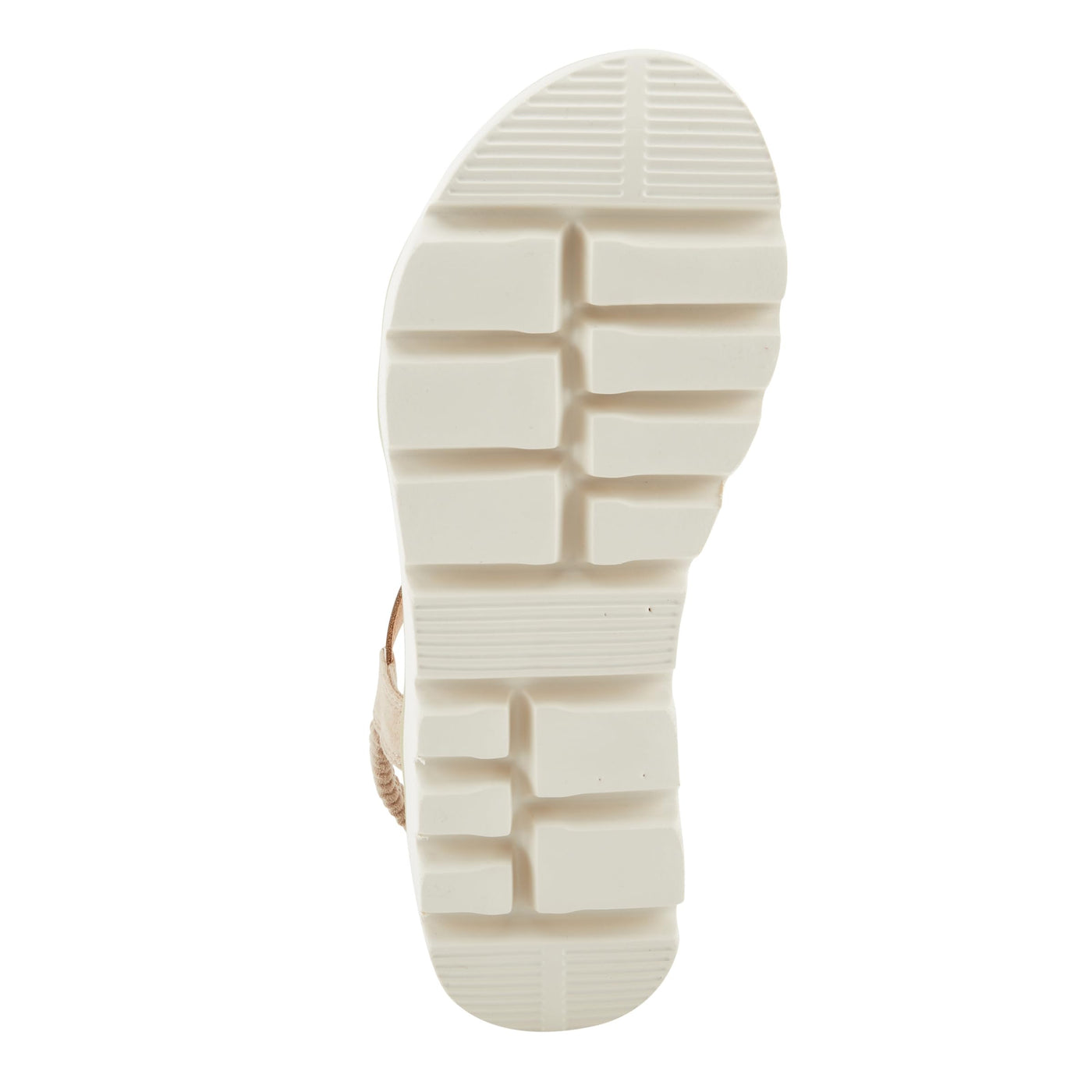 PATRIZIA Women's ZIGGED Zigzag Rhinestone Platform Stretch Back Sandals Taupe EU 42 / US 10.5-11
