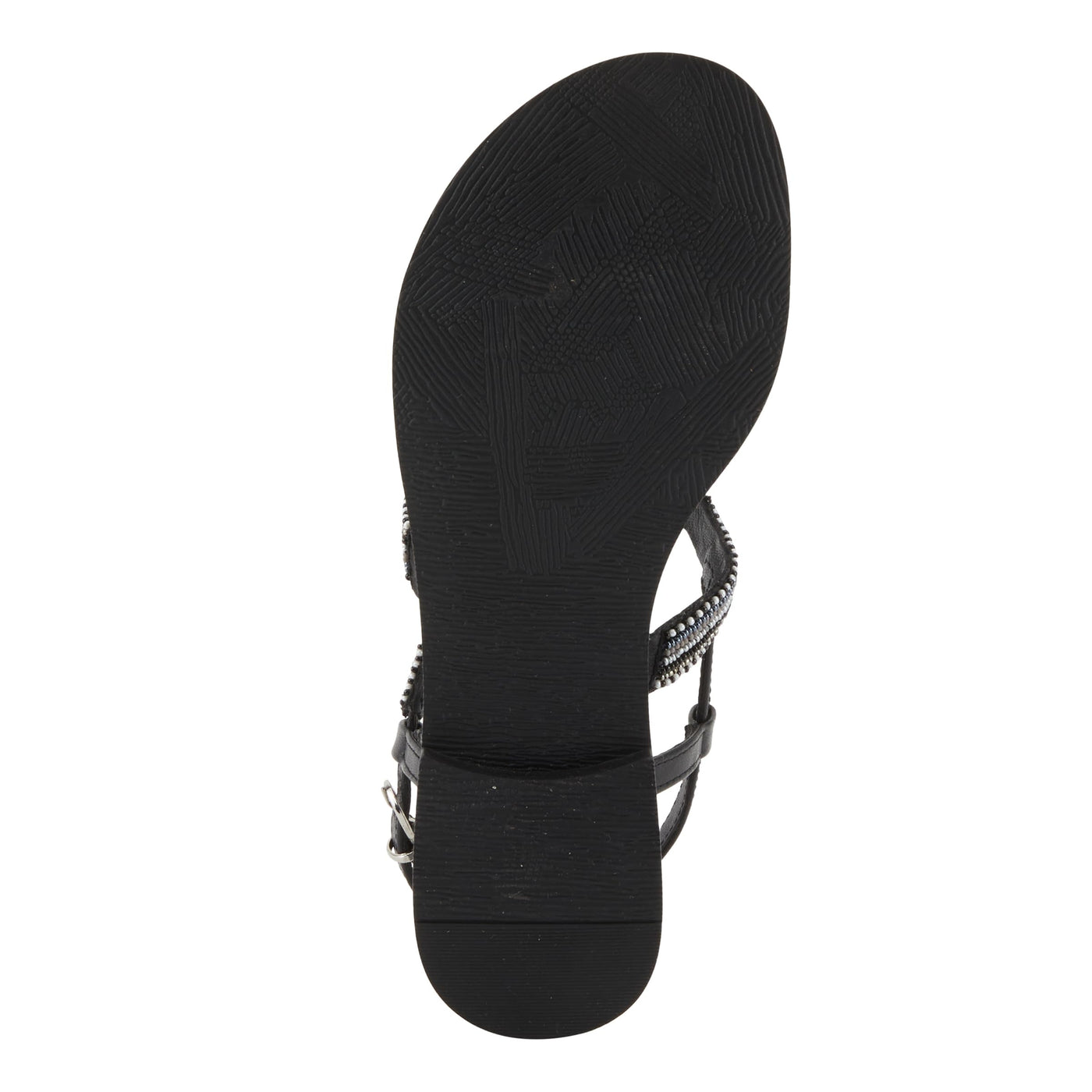 Azura Women's Cartwheel Gladiator Flat Sandal with Jewels and Crystals