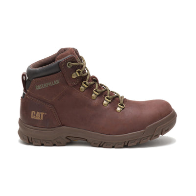 Cat Footwear Women's Mae Waterproof Steel Toe Work Boot, Cocoa, 8