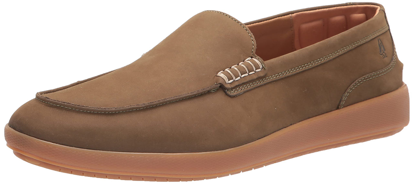 Hush Puppies Men's Finley Loafer, Olive Nubuck, 7