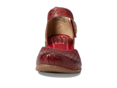 Spring Step L'Artiste Women's Americana Wedge Mary Jane Shoe Red EU 42 / US 10.5-11