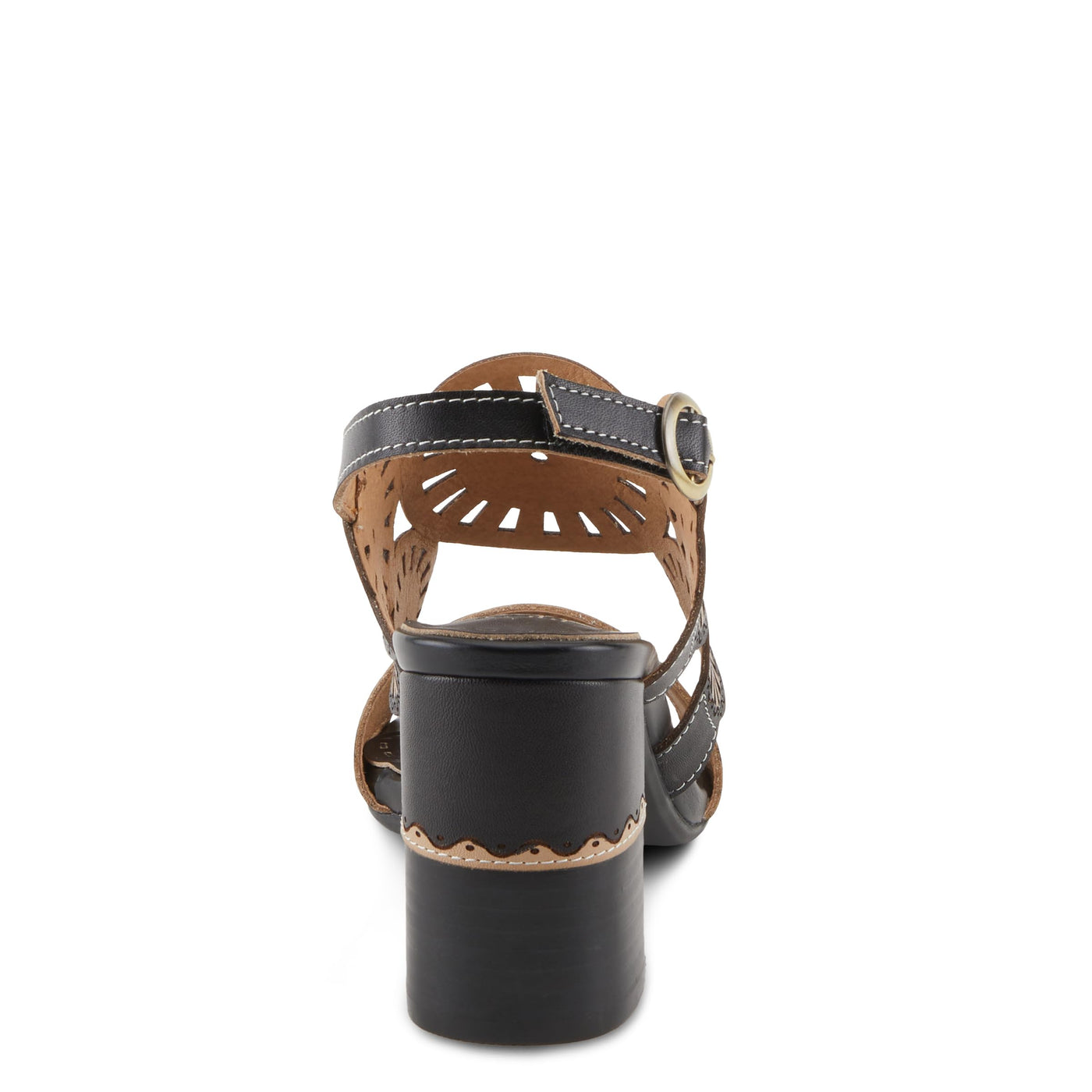 L'Artiste by Spring Step Women's Pinwheel Sandal, Black, 5