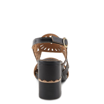 L'Artiste by Spring Step Women's Pinwheel Sandal, Black, 5.5-6