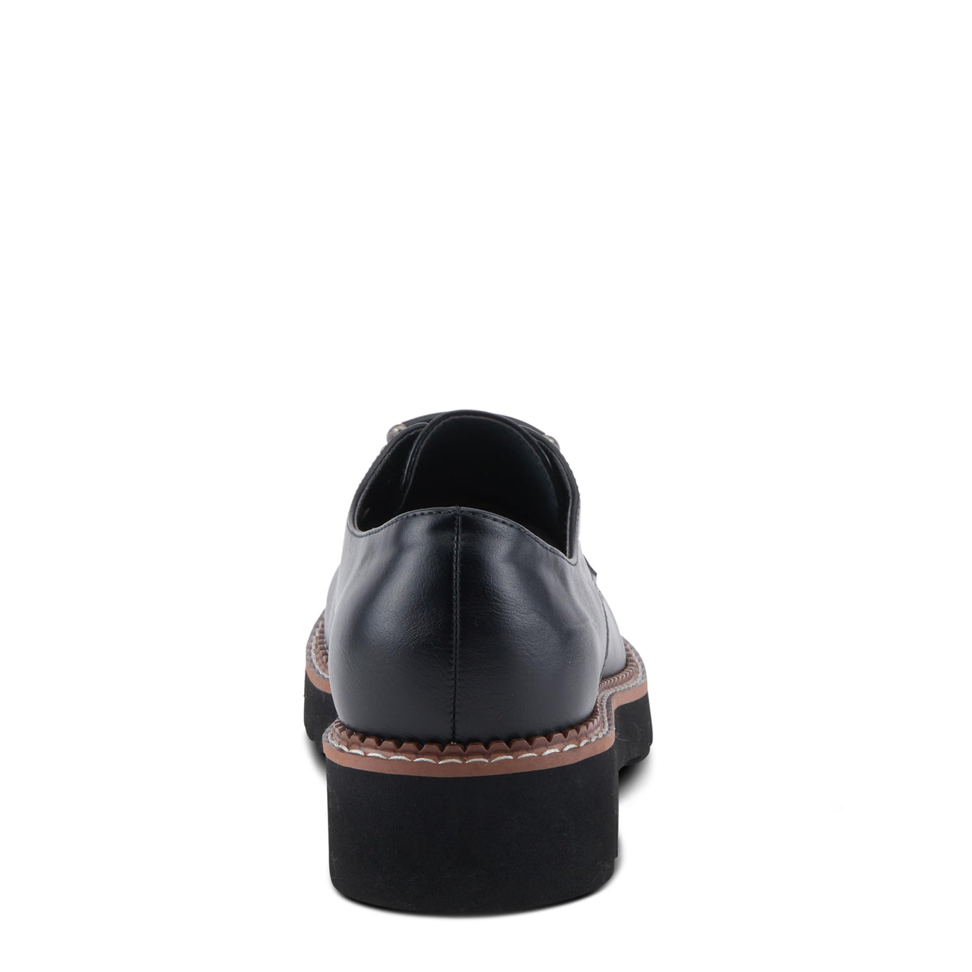 PATRIZIA Women's HAZELINA Oxfords with Burnished Finish, Elastic Laces, and Lightweight EVA Sole Black EU 36 / US 5.5-6