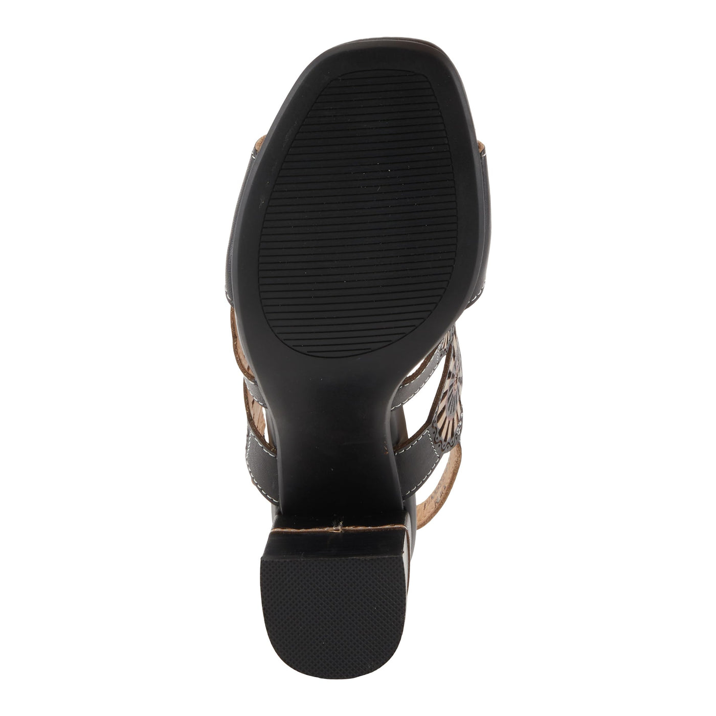 L'Artiste by Spring Step Women's Pinwheel Sandal, Black, 5.5-6