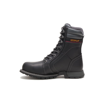 Cat Footwear Women's Echo Waterproof Steel Toe Work Boot, Black, 5