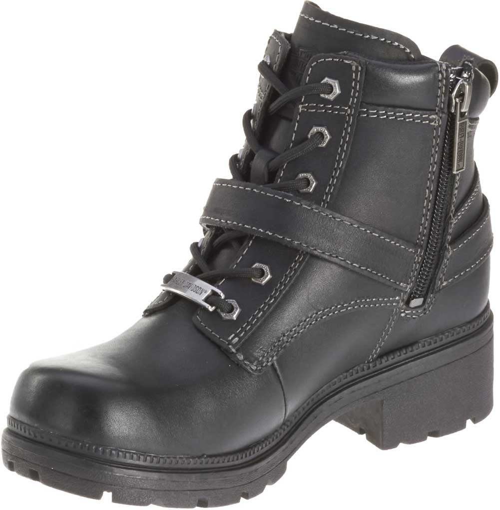 HARLEY-DAVIDSON FOOTWEAR Women's Tegan Ankle Boot ,Black,7.5 M US